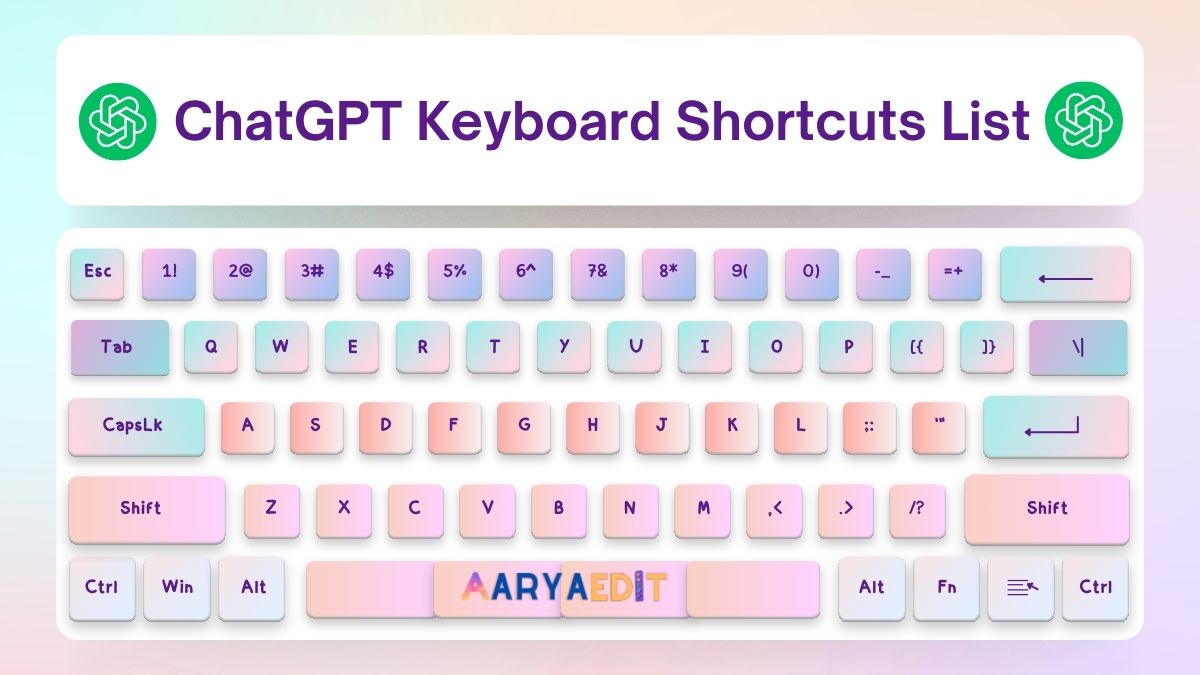 ChatGPT Keyboard Shortcuts List